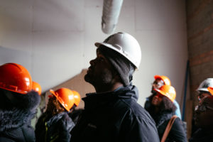 Participant in Equitable Development Initiative tours a buidling